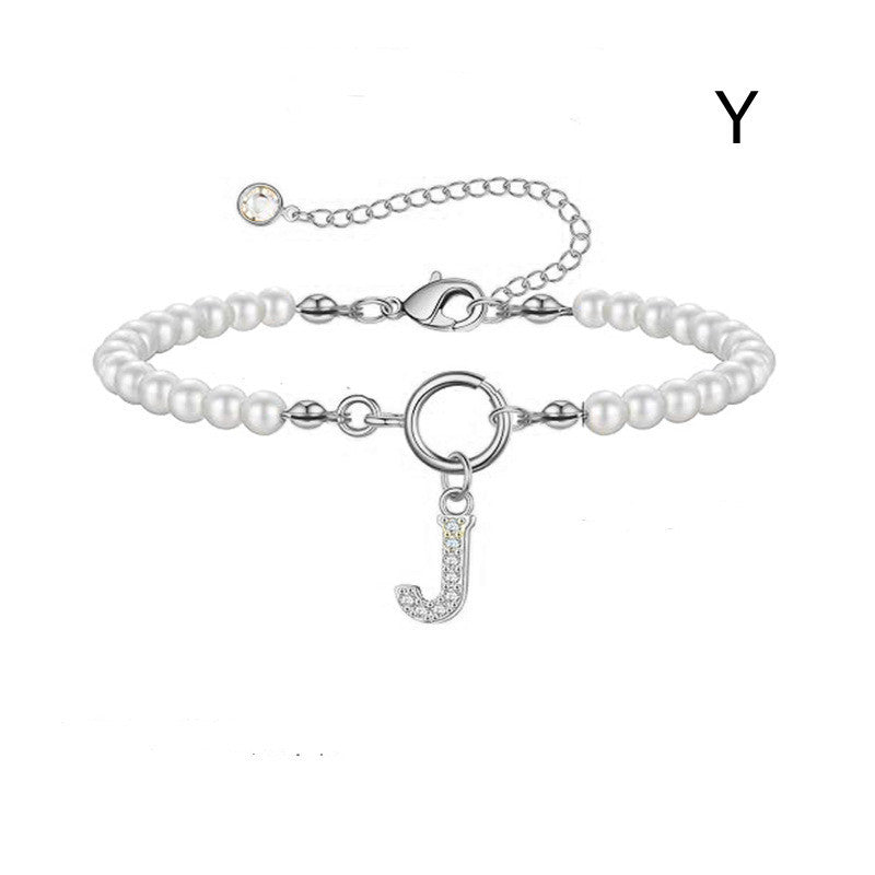 PearlScript: 2024's Signature Initial Bracelet - Elevate Your Style with Personalized Elegance!