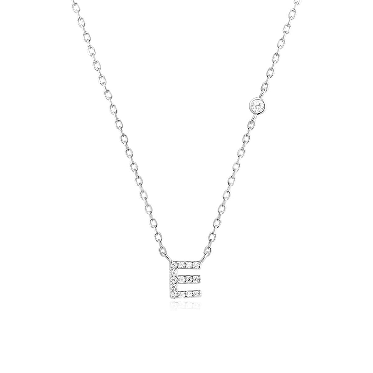 A-Z 26 Letters Luxury Gold/Silver Color Necklace CZ Pendant