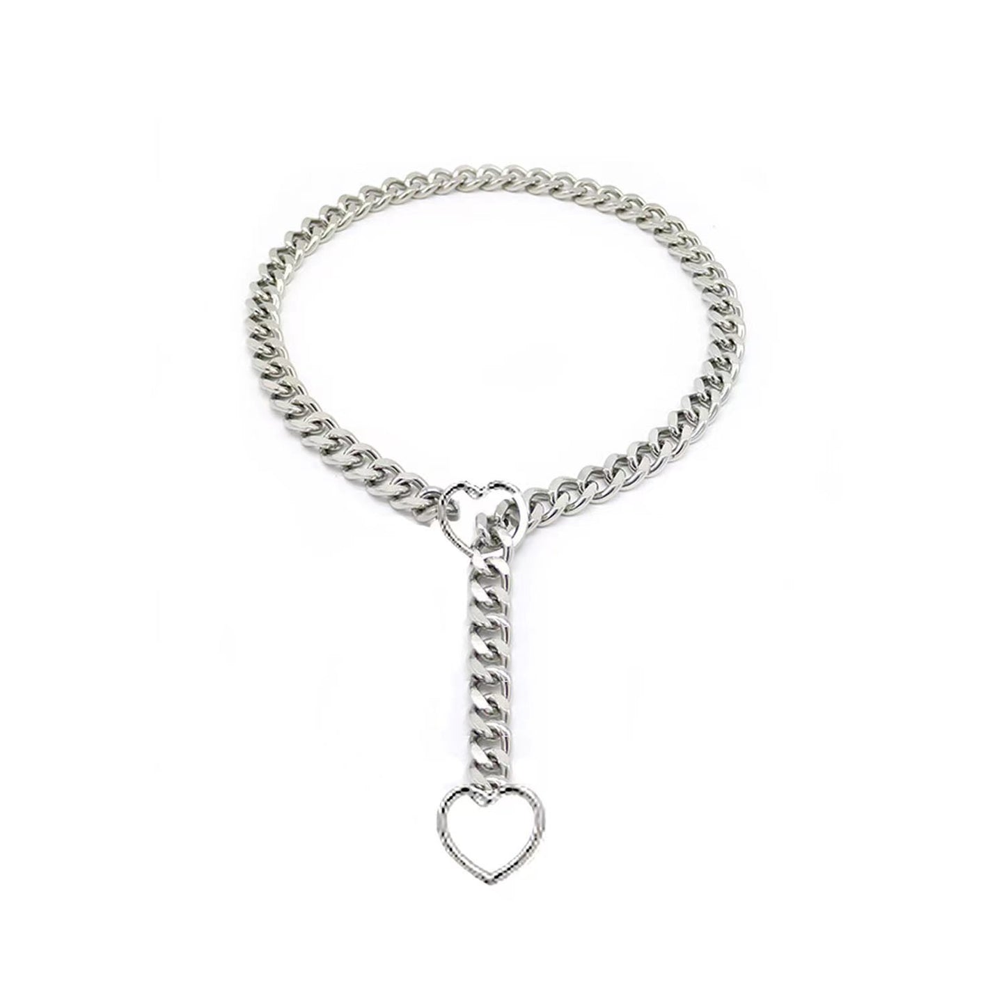Heartfelt Links: Adjustable Cuban Heart Necklace
