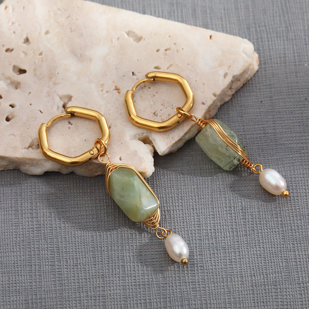 Aurum Gleam: Stainless Gold-Plated Earrings
