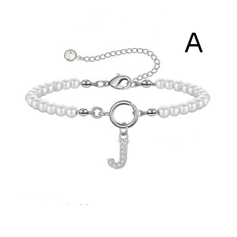 PearlScript: 2024's Signature Initial Bracelet - Elevate Your Style with Personalized Elegance!