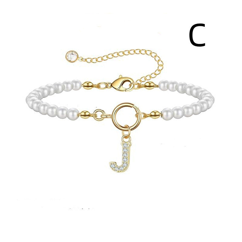 PearlScript: 2024's Signature Initial Bracelet - Elevate Your Style with Personalized Elegance!