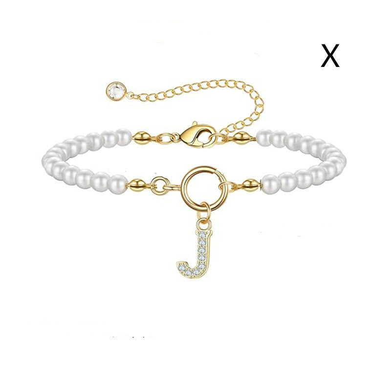 PearlScript: 2024's Signature Initial Bracelet - Elevate Your Style with Personalized Elegance!