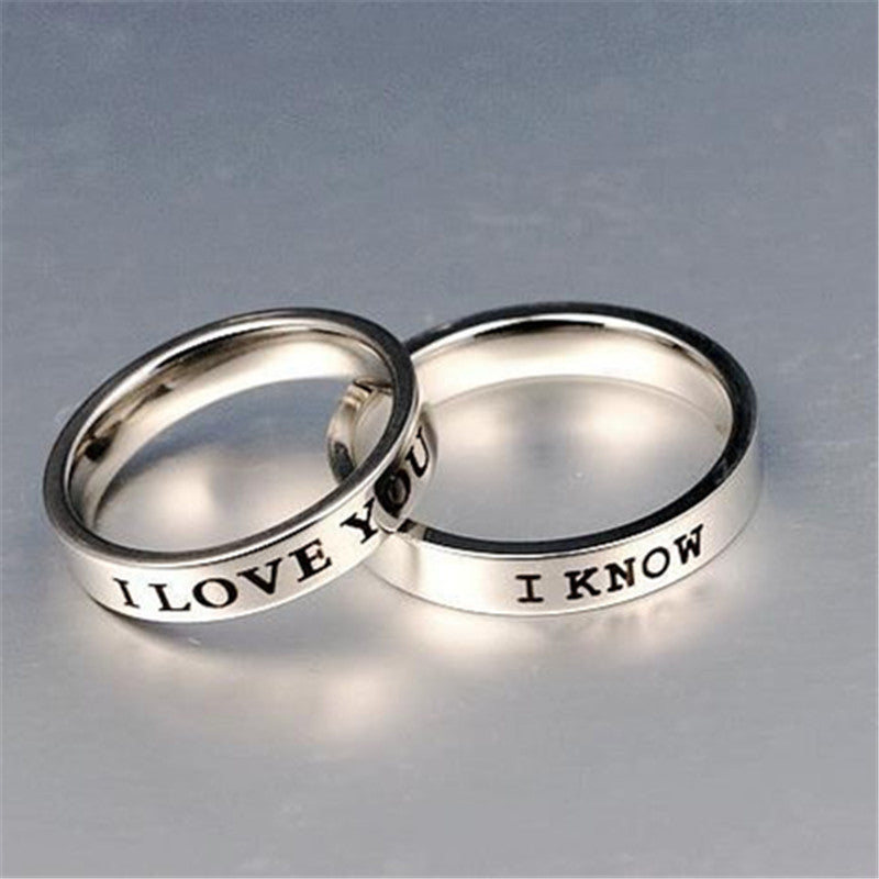 Titanium Steel Duo: A Minimalist Couple's Ring