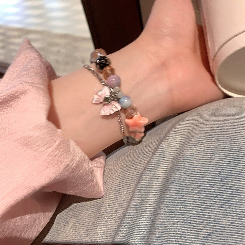 Dual Circle Delight: Exquisite Beaded Bracelet for a Unique Touch