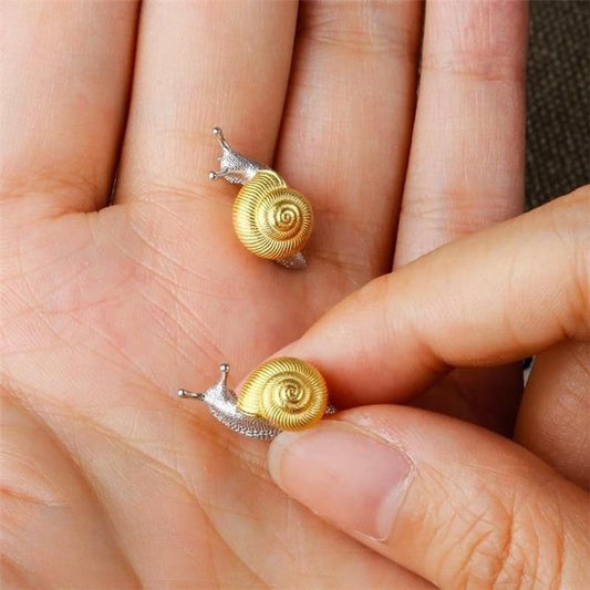 Unique Snail Ear Studs: One-Pair Personality Earrings Set