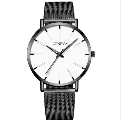 Mesh Majesty: Quartz Watch with Mesh Strap