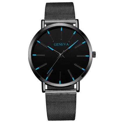 Mesh Majesty: Quartz Watch with Mesh Strap