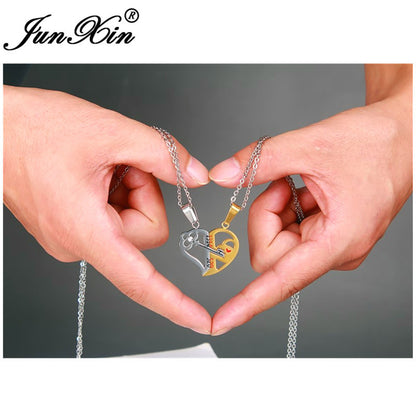 Forever Bond Lock & Key Couple Necklace