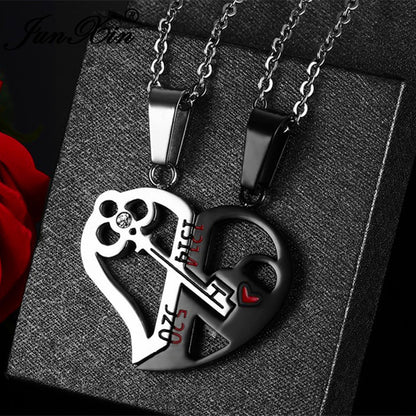 Forever Bond Lock & Key Couple Necklace