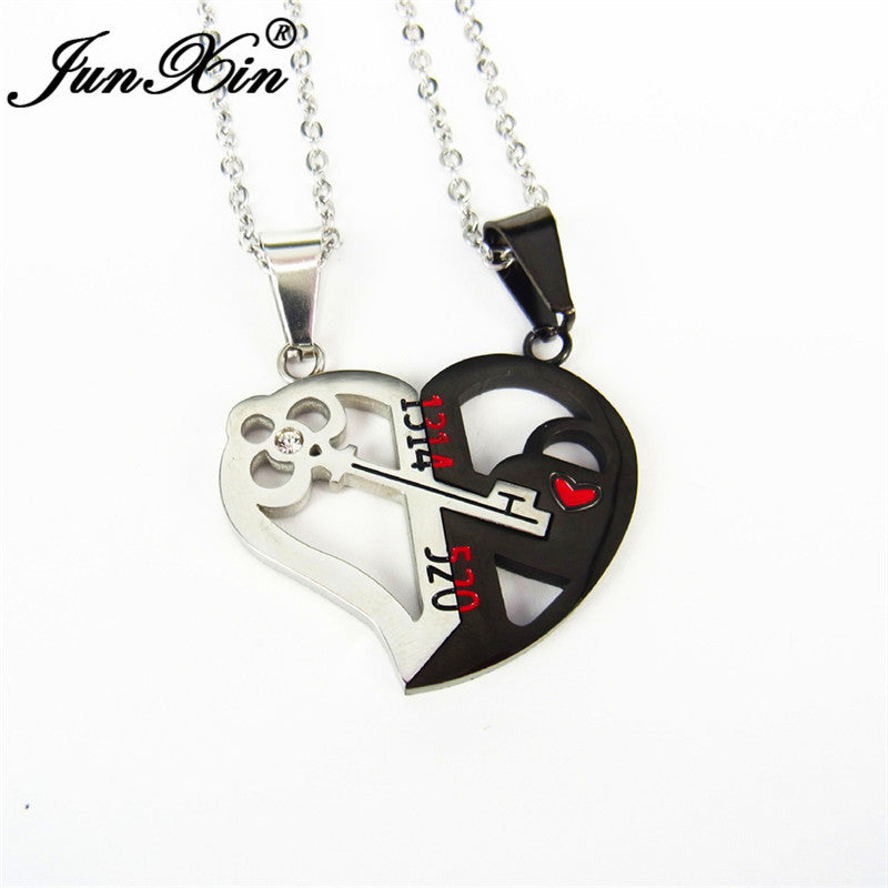 Forever Bond Lock & Key Couple Necklace