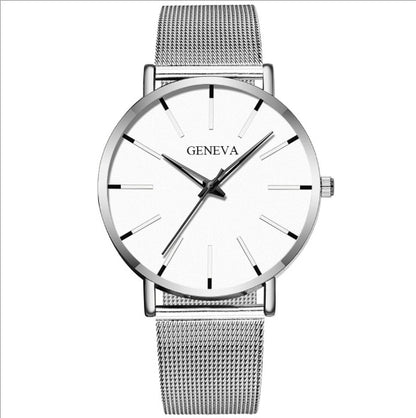 Mesh Majesty: Quartz Watch with Mesh Strap