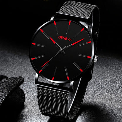 Mesh Majesty: Quartz Watch with Mesh Strap