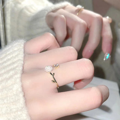 Stylish Flower Index Finger Ring for Women