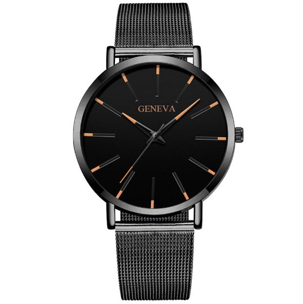 Mesh Majesty: Quartz Watch with Mesh Strap