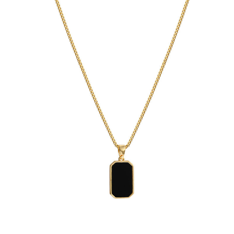 18K Gold Noir: Niche Design Non-Fading Titanium Steel Necklace