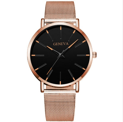 Mesh Majesty: Quartz Watch with Mesh Strap