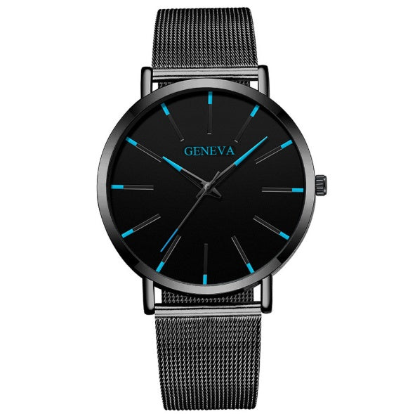 Mesh Majesty: Quartz Watch with Mesh Strap