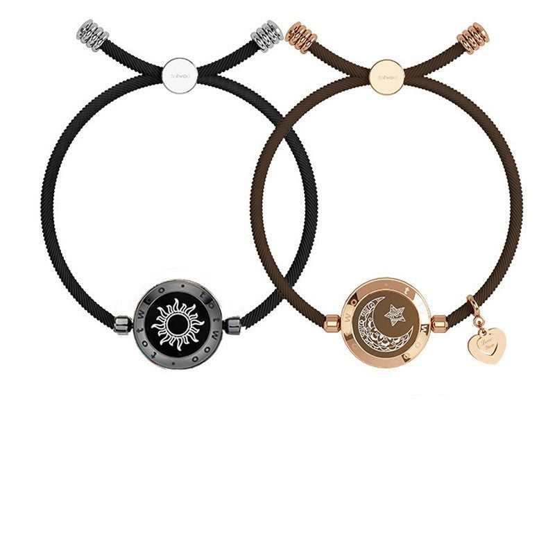 Eclipse of Love: Sun-Moon Smart Sensing Couple Bracelet