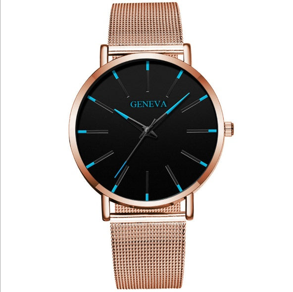 Mesh Majesty: Quartz Watch with Mesh Strap