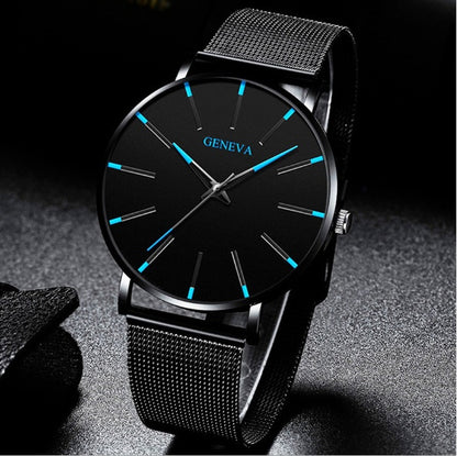 Mesh Majesty: Quartz Watch with Mesh Strap