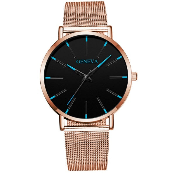 Mesh Majesty: Quartz Watch with Mesh Strap