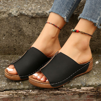 Peak Comfort: Solstice Wedge Sandals - Elevating Style for Casual Summer Strolls