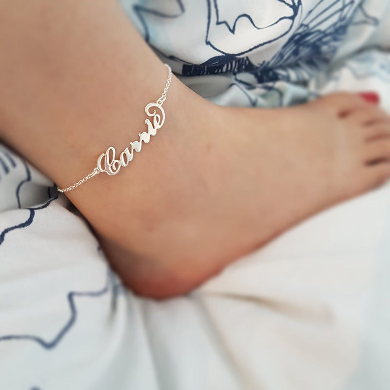 Alphabetical Ankle Charm: English Letter Anklet Chain