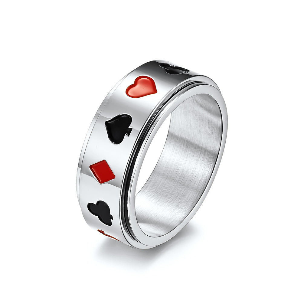 Spade Rotatable Anti-Anxiety Ring