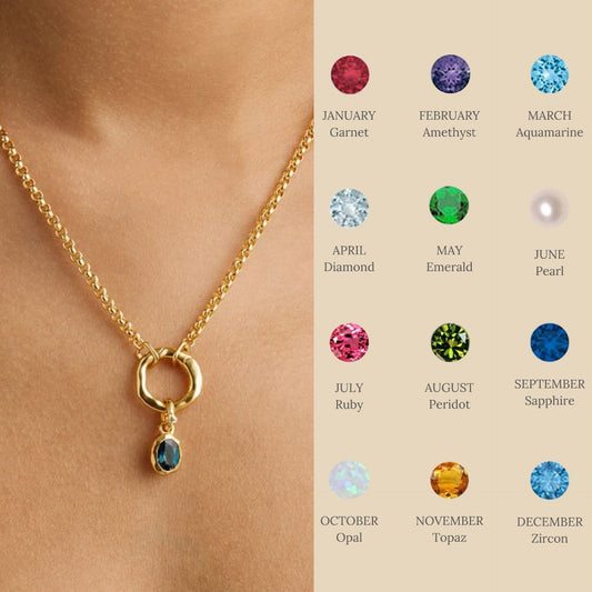 Zodiac Elegance: Stainless Steel Birthstone Necklace