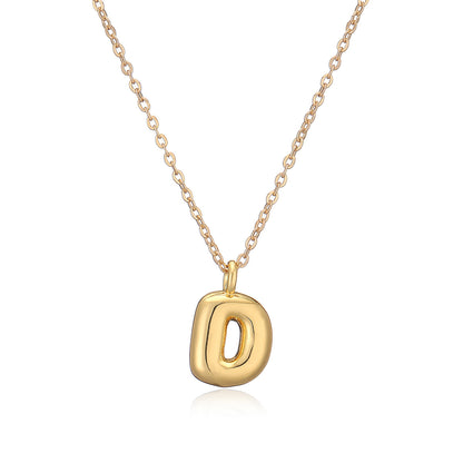 Copper Charisma: A Gilded Alphabet Pendant Necklace