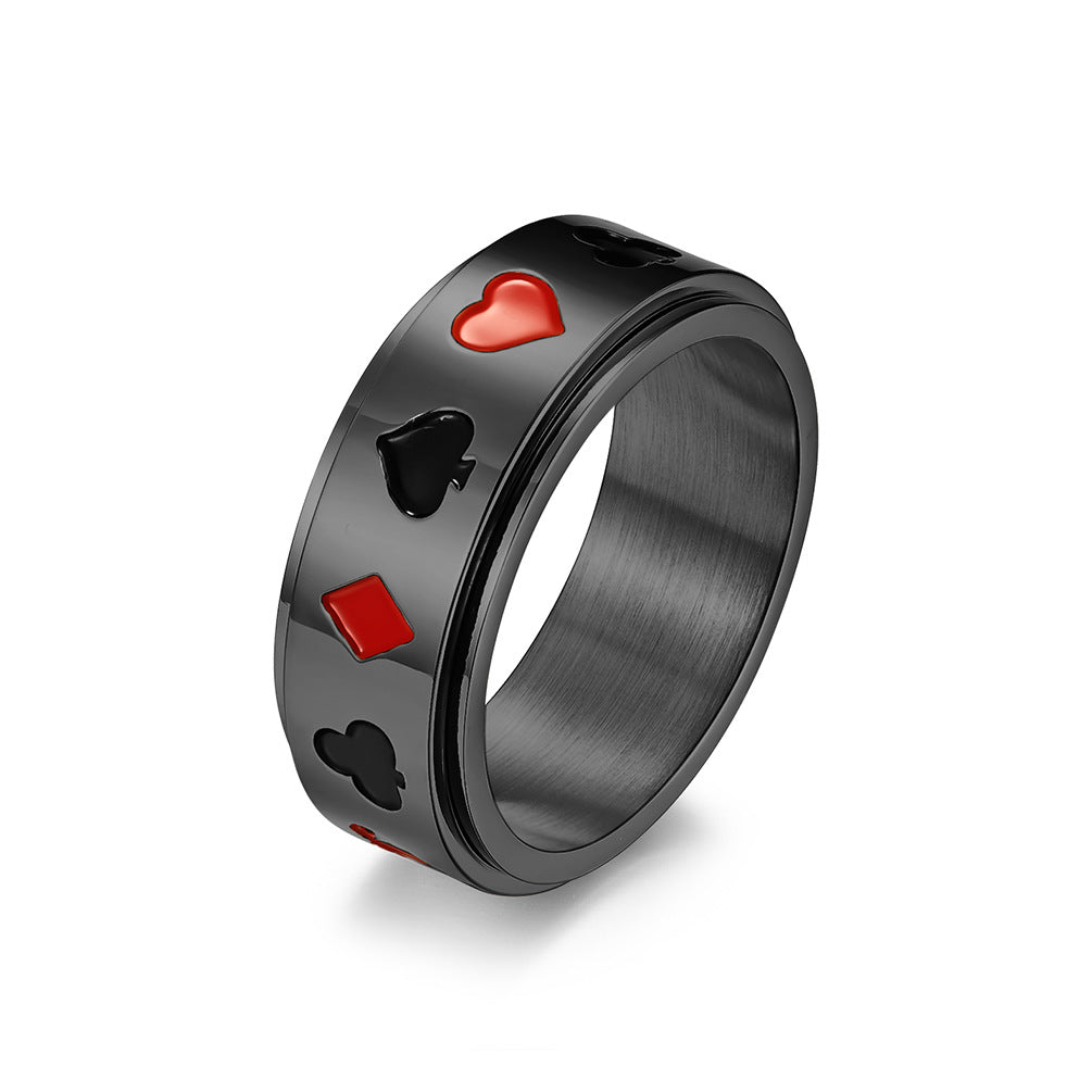 Spade Rotatable Anti-Anxiety Ring