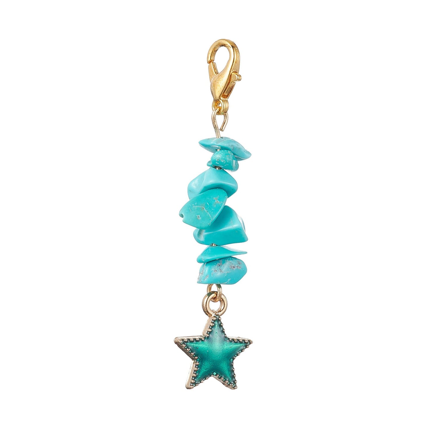 Irregular Blue Pine Gravel Alloy Pendant Ornaments: Unique Dripping Accessories