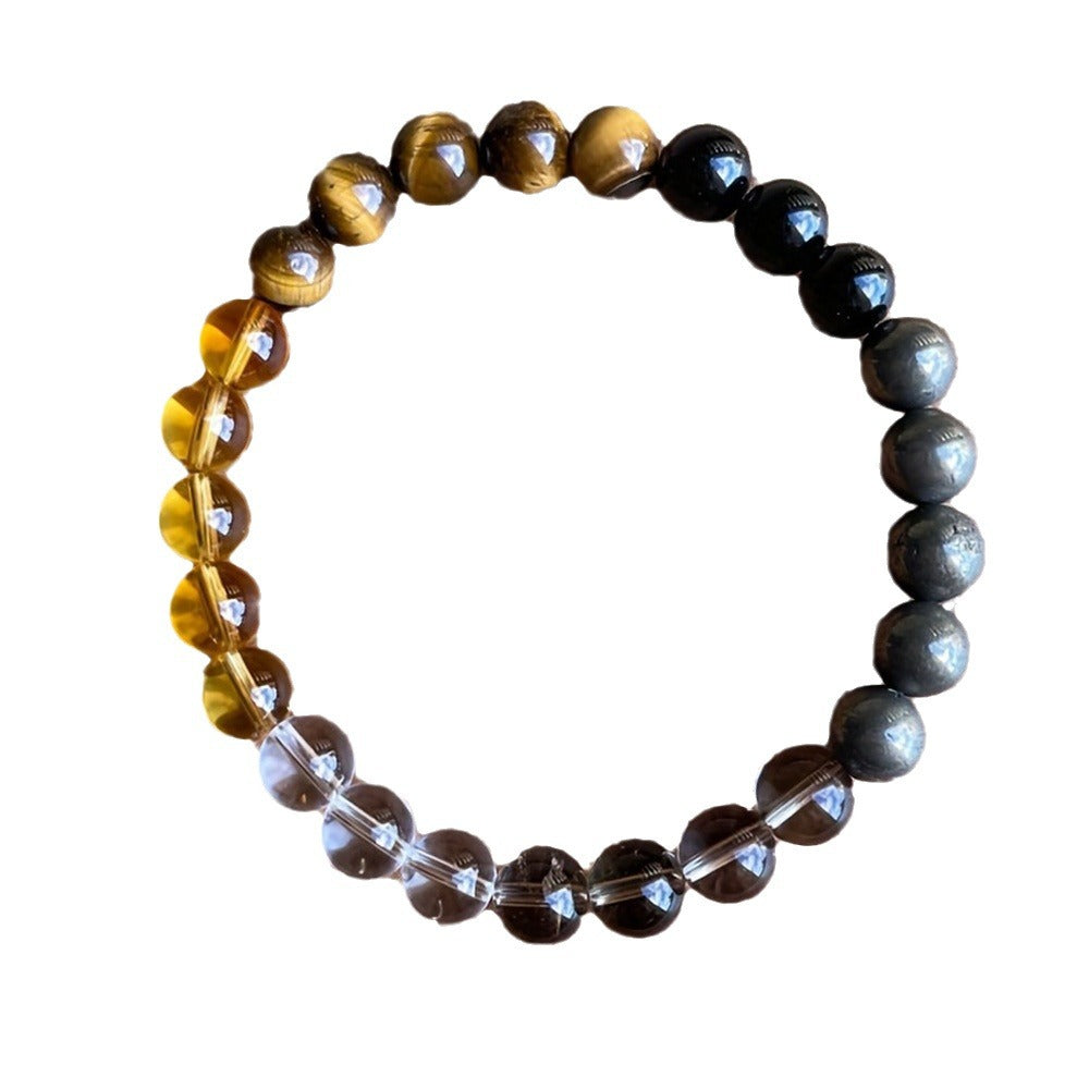 Obsidian Weave: Trendy Unisex Bracelet