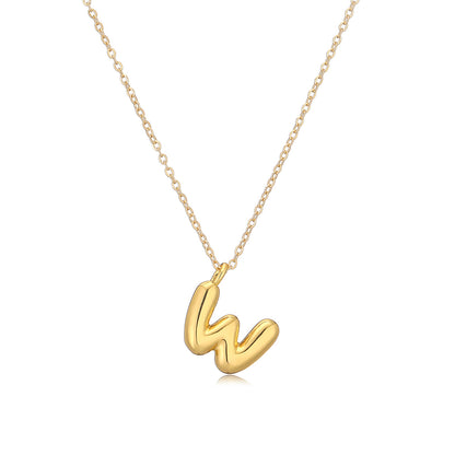 Copper Charisma: A Gilded Alphabet Pendant Necklace