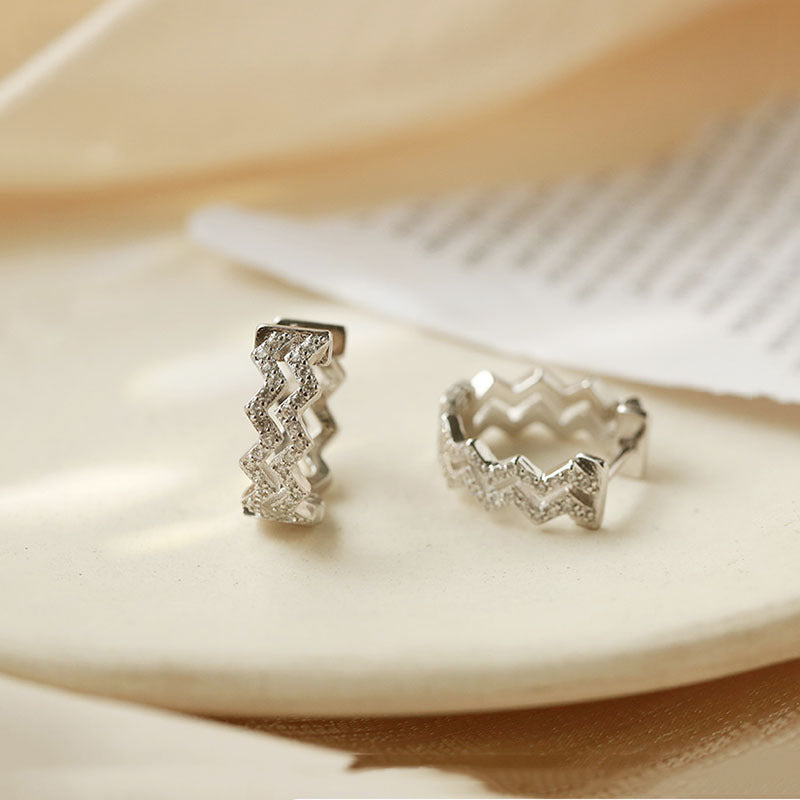 Dazzling Charm: Korean-Inspired Gold-Plated Earrings with Embedded Diamonds