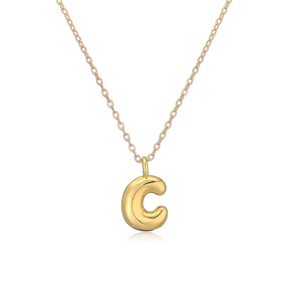 Copper Charisma: A Gilded Alphabet Pendant Necklace