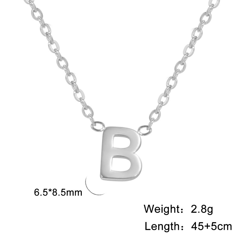 Alphabet Affinity: Steel Color Concentrate Polished Welding Cross Fusion Chain