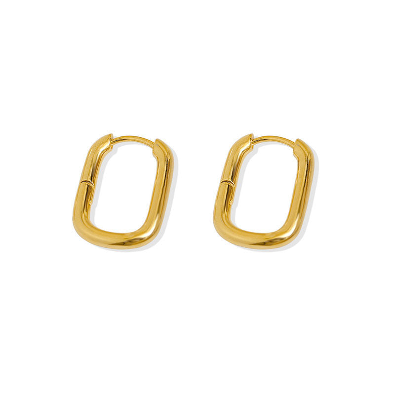 Dazzling Charm: Korean-Inspired Gold-Plated Earrings with Embedded Diamonds