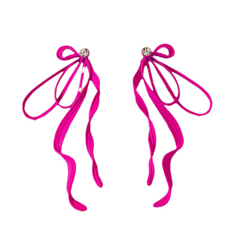 Bold Elegance: Irregular Large Bow Tassel Earrings for Women