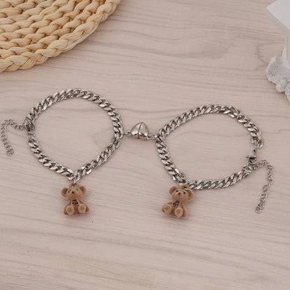 Heart Lock Unity: Couple Combination Bracelet