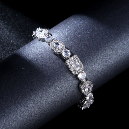 Radiant Elegance: Water Drop Multi-shape Horse Eye Zircon Bracelet