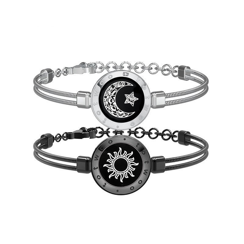 Eclipse of Love: Sun-Moon Smart Sensing Couple Bracelet